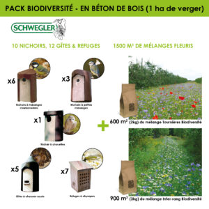 Pack Biodiversité en béton de bois